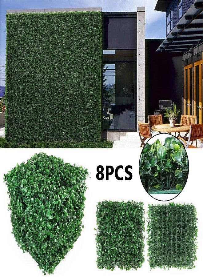 Boshen 10" x 10" Artifical Boxwood Panels Grass 8PCS Grass Wall Backdrop Boxwood Hedge Wall Greenery Backdrop UV Protected Artificial Grass Wall Decor for Party Wedding Backyard Indoor Outdoor - Image 5